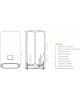 Ferroli - titano twin scaldabagno elettrico compatto a doppio serbatoio da 80 litri con wi-fi