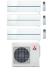 Climatizzatore Condizionatore Trial Split Inverter Mitsubishi Kirigamine Style Pearl White  9+12+18 U.E. 6.8 Kw R-32 WiFi A++A+