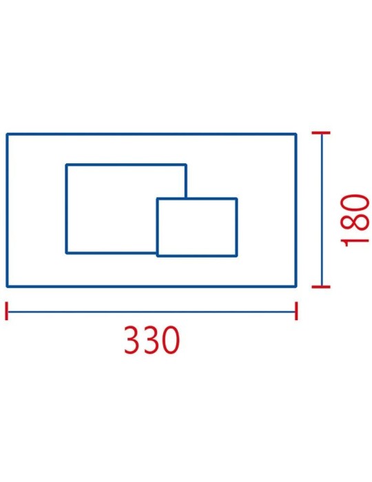 Pucci Placca di comando cromo Eco Rame Quadra