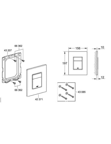 Grohe Placca Skate Cosmopolitan Cromo Art. 38732000 2