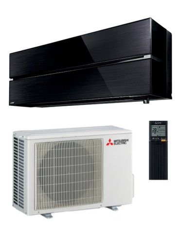 Climatizzatore Condizionatore Mitsubishi Electric Kirigamine Style Onyx Black 9000 Btu Monosplit Inverter R-32 Wi-Fi A+++/A+++