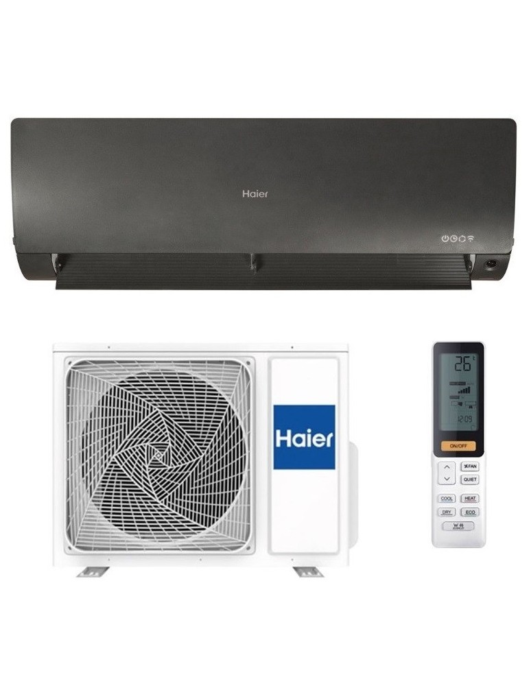 Climatizzatore Condizionatore Haier FLEXIS PLUS BLACK 9000 Btu Monosplit Inverter R-32 Wi-Fi Classe A+++/A++ Colore Nero