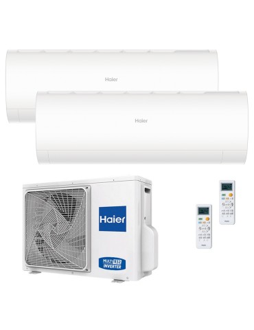 Climatizzatore Condizionatore Haier NEW PEARL Dual Split 9000+9000 btu R-32 Inverter U.E. 4.0 Kw Wi-Fi A++ A+