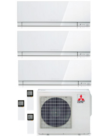 Climatizzatore Condizionatore Mitsubishi Electric Kirigamine Zen White Trial Split 9+12+18 U.E. 6.8 Kw R-32 Wi-Fi A++ A+