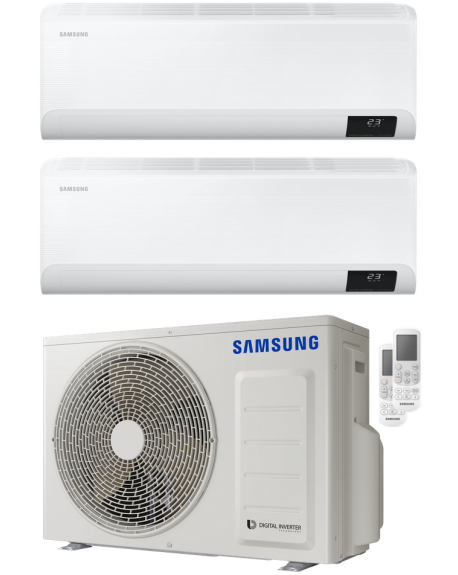 Climatizzatore Condizionatore Samsung Cebu Dual Split 9000+12000 btu R-32 U.E. 5.0 Kw Wi-Fi A++A+