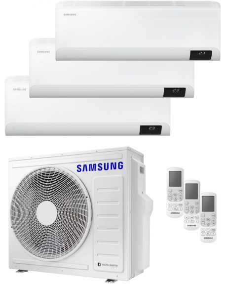 Climatizzatore Condizionatore Samsung Cebu Trial Split 9000+12000+12000 btu R-32 U.E. 6.8 Kw Wi-Fi A++A+