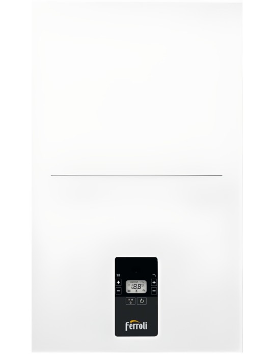 Caldaia Murale a Condensazione Ferroli BLUEHELIX ALPHA 24C Camera Stagna Produzione Sanitaria Istantanea 20 kW Metano + Kit Fumi