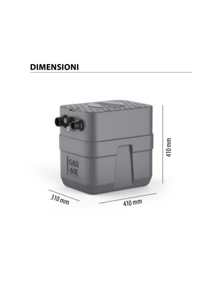 Stazione di sollevamento SAR 40 – TOP 2-VORTEX Pedrollo