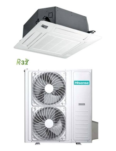 CLIMATIZZATORE CASSETTA 48000 4 VIE HISENSE DC INVERTER TRIFASE NUOVA LINEA 2023 GAS R-32 WI-FI READY