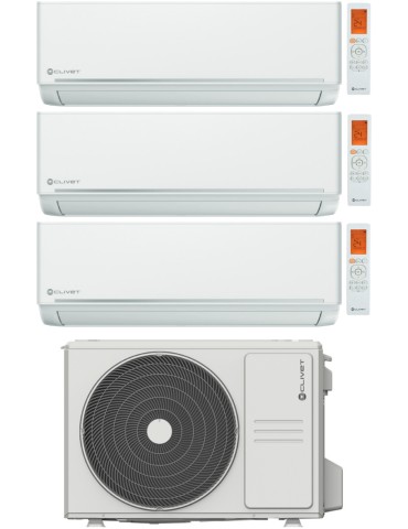 Climatizzatore Condizionatore Clivet EZCool Trial Split 9000+9000+12000 Btu Inverter R-32 Wi-Fi Optional A++ A+ U.E. 7.9 Kw