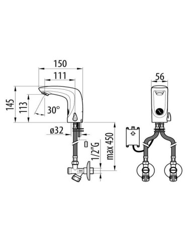Miscelatore elettrico DMP Sette Mix 230Vac in ottone 2