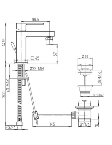 Rubinetto Bagno Bidet Argo MRC200/01 2