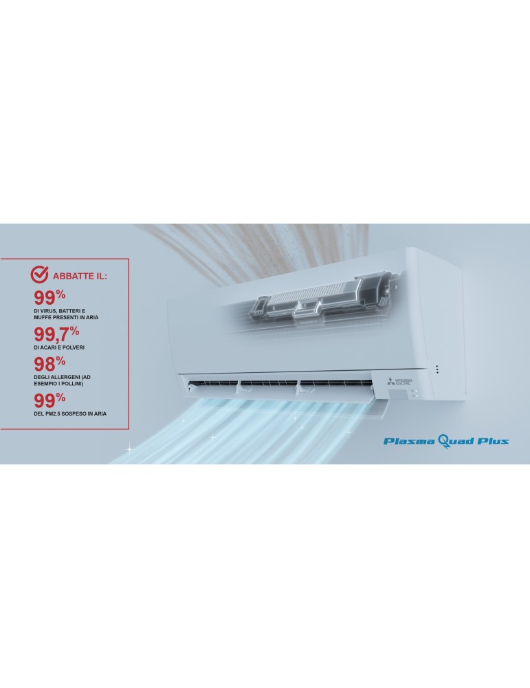 Climatizzatore Condizionatore Mitsubishi Linea Plus serie MSZ-AY / AP 9000 Btu MSZ-AY25VGKP+MUZ-AP25VG R-32 Wi-Fi Integrato
