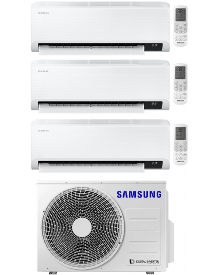 Climatizzatore Condizionatore Trial Split Inverter Samsung Serie CEBU 12000+12000+12000 btu con AJ068TXJ3KG A++ Wi-Fi