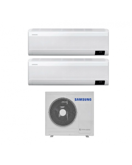 Climatizzatore Condizionatore Samsung Dual Split Inverter serie WINDFREE AVANT 12+18 con AJ068TXJ3KG R-32 Wi-Fi