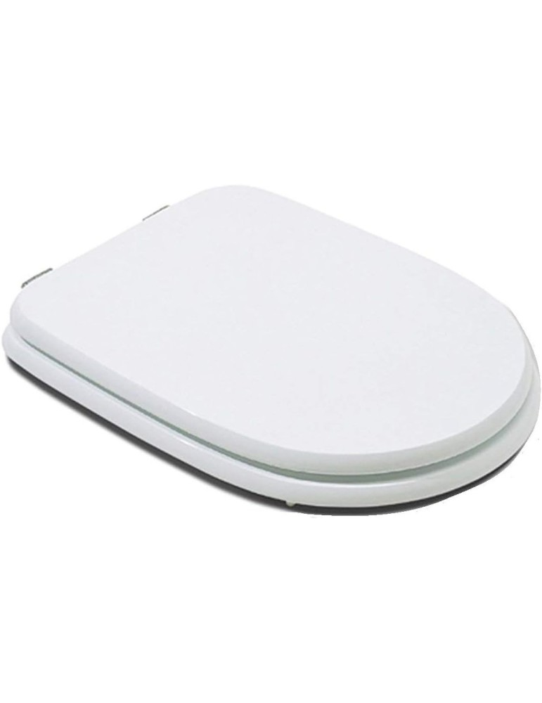 Copriwater Coprivaso Sedile Compatibile Serie Aretusa Dedicato In Legno Rivestito Bianco Con Cerniere