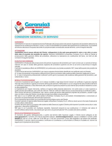 Garanzia 3 - Estensione Del Servizio Tecnico Fino A 250,00 Euro 2