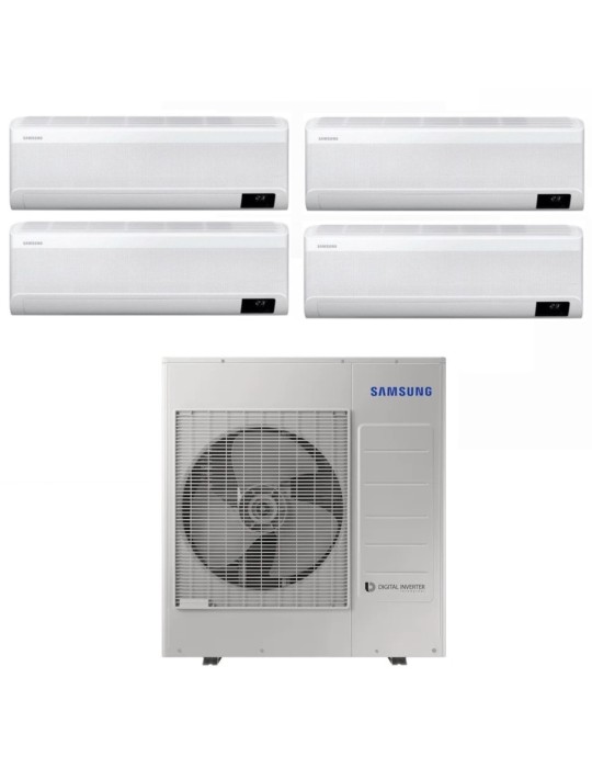 Climatizzatore Samsung Quadri Split Inverter serie WINDFREE AVANT 9+9+9+9  R-32 Wi-Fi A+++ con AJ080TXJ4KG 8 Kw