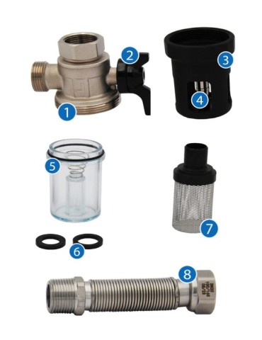 Mini filtro defangatore magnetico DSBLUE.PL Tecnogas per caldaia a condensazione 70044 2