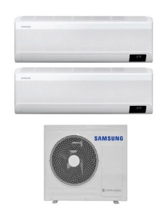 Climatizzatore Condizionatore Samsung Dual Split Inverter serie WINDFREE AVANT 12+18 con AJ050TXJ2KG R-32 Wi-Fi