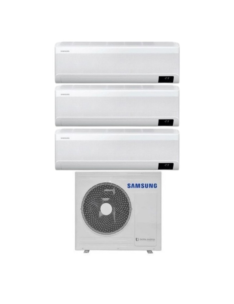 Climatizzatore Condizionatore Samsung Trial Split Inverter serie WINDFREE AVANT 9+9+12 con AJ068TXJ3KG R-32 Wi-Fi