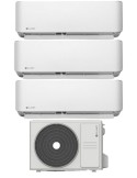 Climatizzatore Condizionatore Clivet Cristallo Trial Split 9000+9000+12000 Btu Inverter R-32 Wi-Fi A++ A+ U.E. 6.2/7.9 Kw