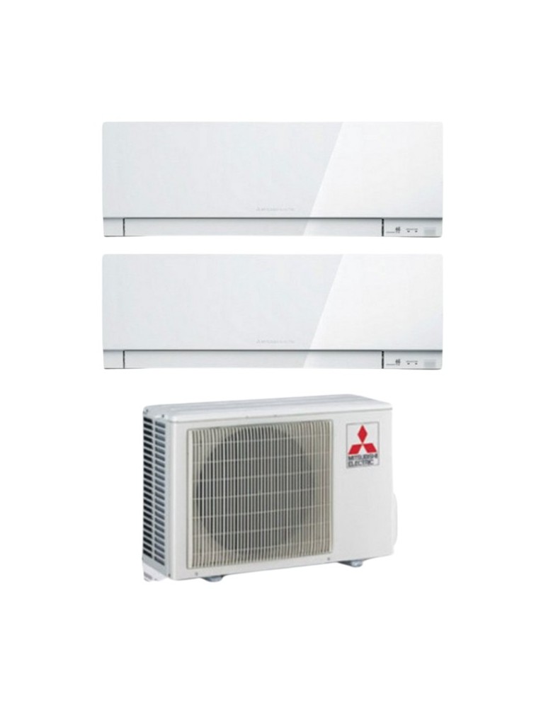 Mitsubishi Climatizzatore Dual Split Kirigamine Zen MSZ-EF Bianco 12+18 con MXZ-3F54VF Inverter R32 WiFi Classe A+++