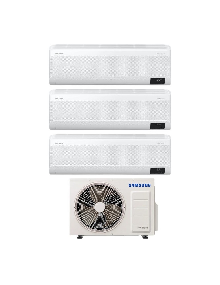 Climatizzatore Condizionatore Trial Split Inverter Samsung Serie Windfree Elite 7000+7000+7000 btu con AJ052TXJ3KG A+++ Wi-Fi