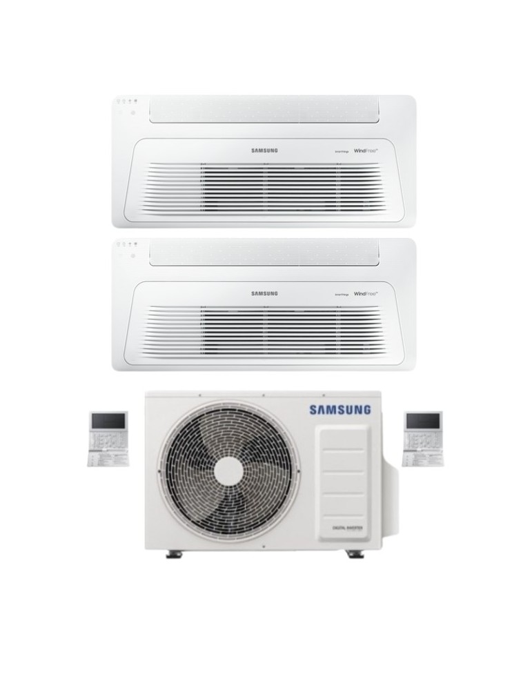 Samsung Dual Split Climatizzatore 1 Via WindFree Cassetta 9000+9000 AJ026TN1DKG  R-32 AJ040TXJ2KG 4.0 kw