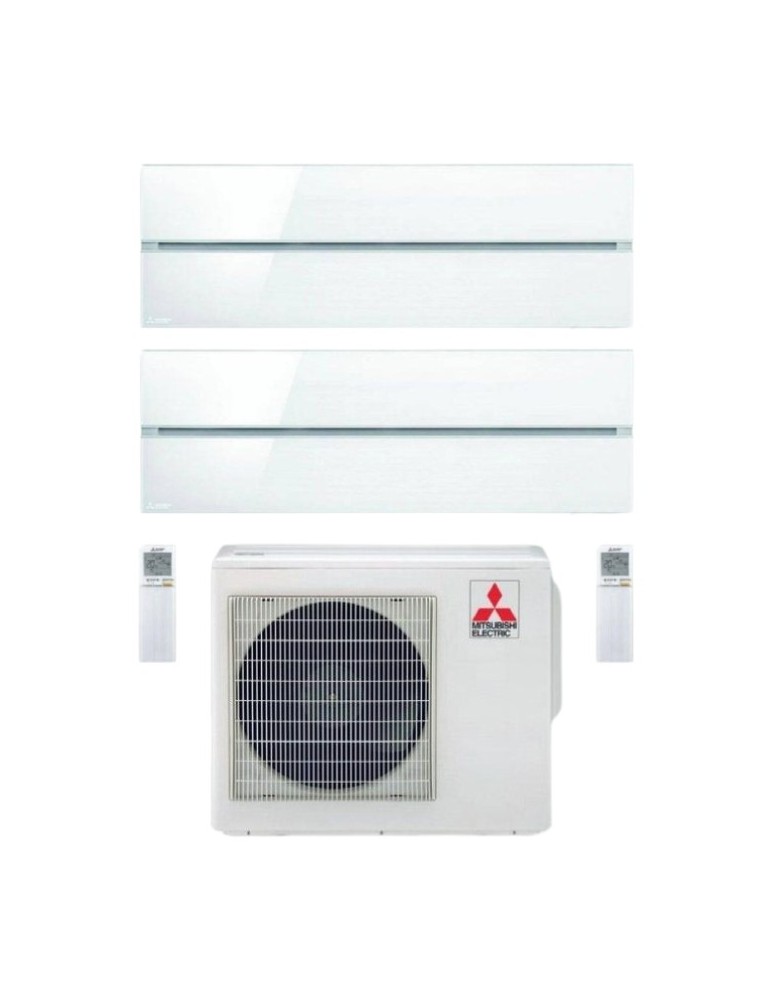 Climatizzatore Mitsubishi Electric Kirigamine Style Pearl White Dual Split 9000+9000 U.E. 4.2Kw R32 WiFi A+++A++