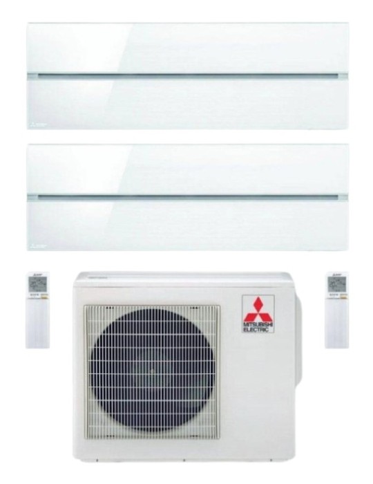 Climatizzatore Mitsubishi Electric Kirigamine Style Pearl White Dual Split 9000+9000 U.E. 4.2Kw R32 WiFi A+++A++