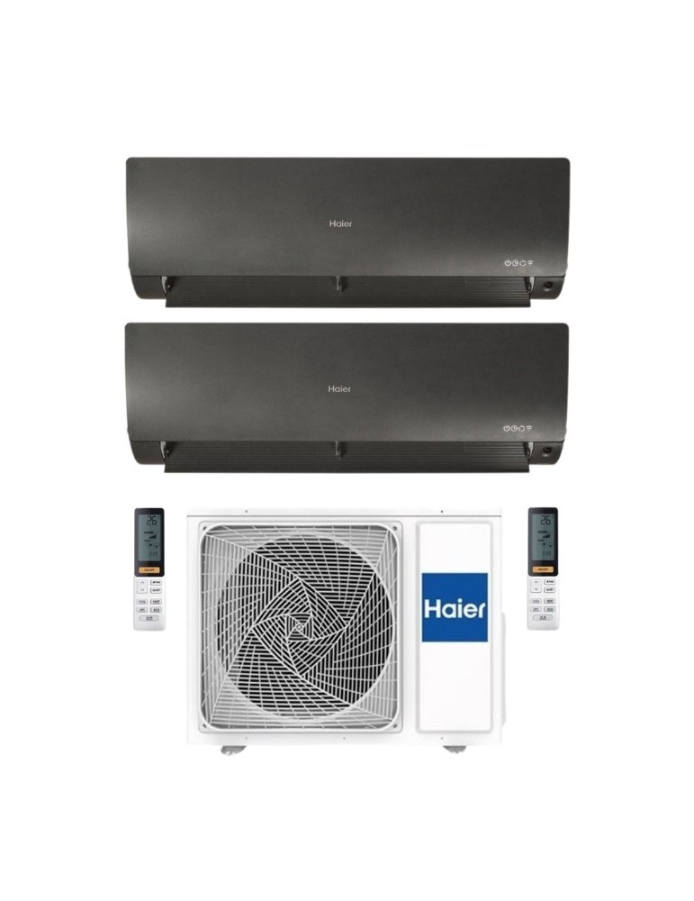 Haier Climatizzatore Dual Split Flexis Plus Black 12+12 Con 2U50S2SM1FA-3 Inverter Wi-Fi Classe A++