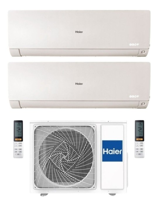 Haier Climatizzatore Dual Split Flexis Plus White 12+12 Con 2U50S2SM1FA-3 Inverter Wi-Fi Classe A++