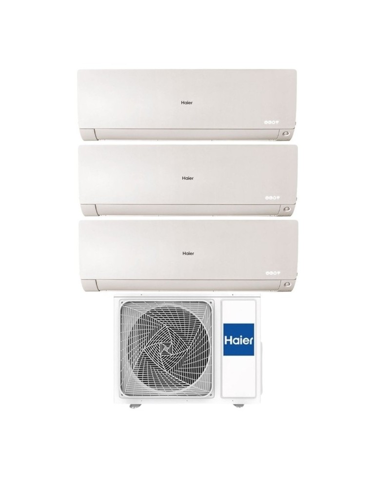 Haier Climatizzatore Trial Split Flexis Plus White 9+9+9 Con 3U55S2SR5FA Inverter Wi-Fi Classe A++