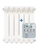 Global Termosifoni Radiatori Iseo 800 da 2 a 12 Elementi in Alluminio Bianco RAL9010 + Kit Accessori