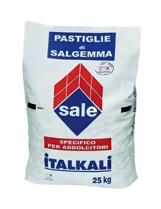 Salgemma Naturale Italiano Sale in Pastiglie 25KG per Addolcitori Acqua Depuratori