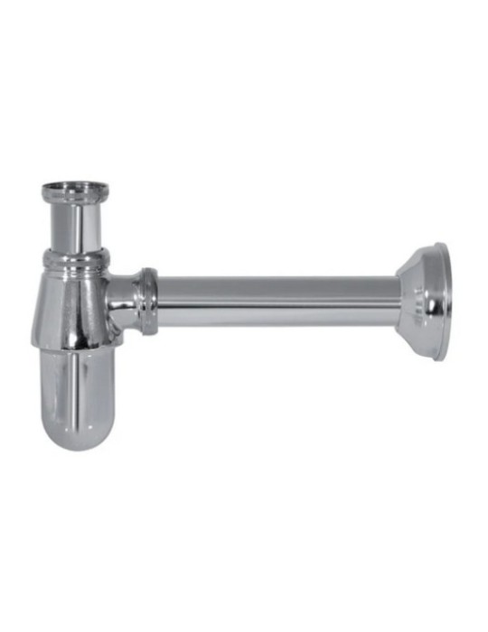 Ghidini Sifone Cromato a S da 1"1/4 Per Scarico Lavabo e Bidet