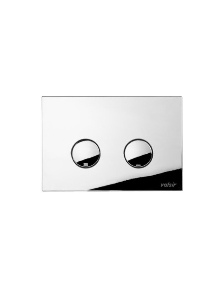 Valsir Placca Doppio Scarico a Parete ABS Meccanica P4 Cromo Lucido 4/9 lt per Tropea S  Art. VS0869335 Valsir Placca Doppio Scarico a Parete ABS Meccanica P4 Cromo Lucido 4/9 lt per Tropea S  Art. VS0869335