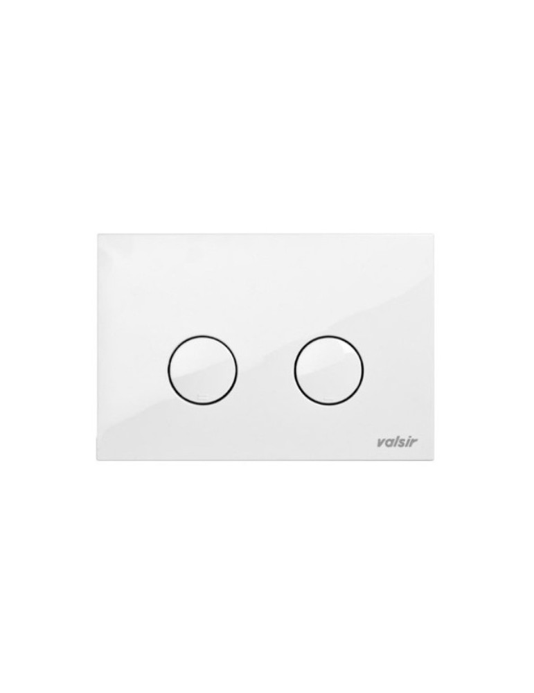 Valsir Placca Doppio Scarico a Parete Bianca  ABS Meccanica P4 4/9 lt. per Tropea S Valsir Art. VS0869301