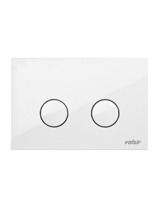 Valsir Placca Doppio Scarico a Parete Bianca  ABS Meccanica P4 4/9 lt. per Tropea S Valsir Art. VS0869301