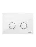 Valsir Placca Doppio Scarico a Parete Bianca  ABS Meccanica P4 4/9 lt. per Tropea S Valsir Art. VS0869301