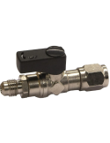 Rubinetto sinistrorso Tecnogas 1/2 x 5/16 per bombole Gas R32 da 1-2 Kg