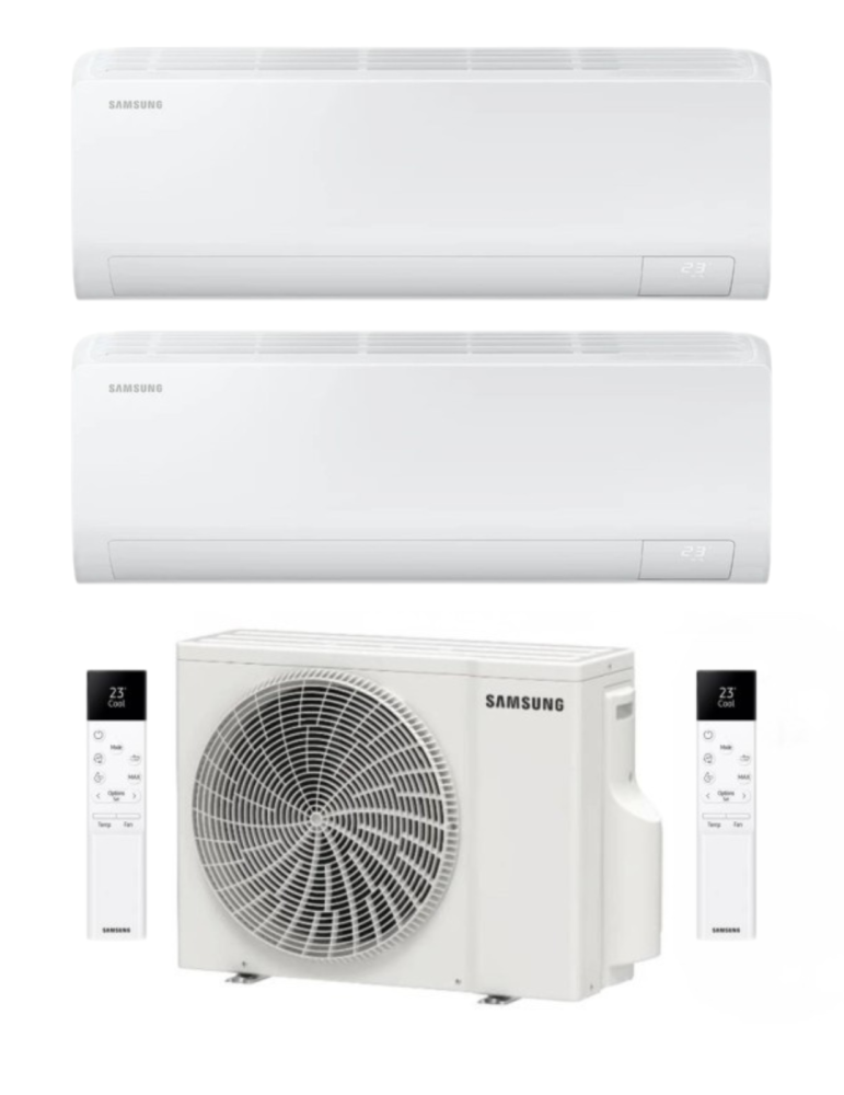 Samsung Climatizzatore Dual Split Cebu S2 9+12 con AJ050TXJ2KG/EU Inverter Wi-Fi Classe A+++