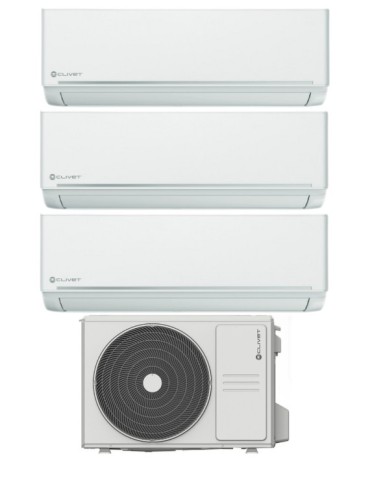 Climatizzatore Clivet EZCool Trial Split 12000+12000+12000 Btu Inverter R-32 Wi-Fi Optional A++ A+ U.E. 7.9 Kw
