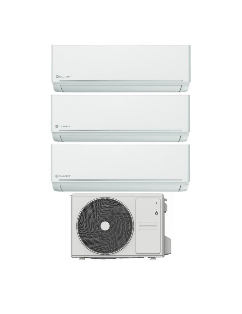 Condizionatore Climatizzatore Clivet EZCool Trial Split 12000+12000+12000 Btu Inverter R-32 Wi-Fi Optional A++ A+ U.E. 7.9 Kw