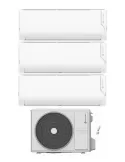 Climatizzatore Clivet Cristallo 2 Trial Split 12000+12000+12000 Btu Inverter R-32 Wi-Fi A++ A+ U.E. 7.9 Kw