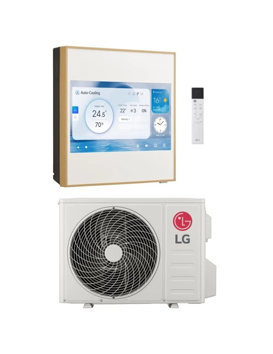 Condizionatore monosplit LG ARTCOOL Gallery LCD | 9000 BTU | Schermo LCD 27" Full HD, Speaker integrati, Flusso aria 3D, Wi-Fi
