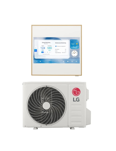 Condizionatore monosplit LG ARTCOOL Gallery LCD | 12000 BTU | Schermo LCD 27" Full HD, Speaker integrati, Flusso aria 3D, Wi-Fi