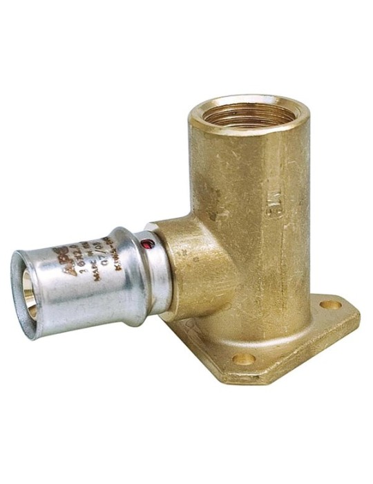 Gomito con placca 1/2x16 per multistrato a pinzare