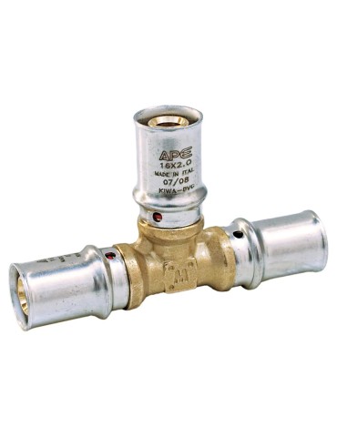 Tee per multistrato a pinzare